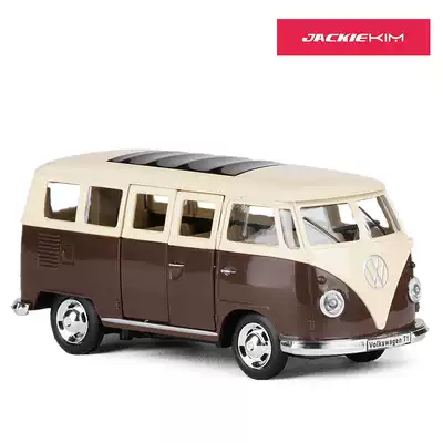 Caiper 1:30 Foss T1 cartoon tour bus alloy car model simulation children's pullback toy car model