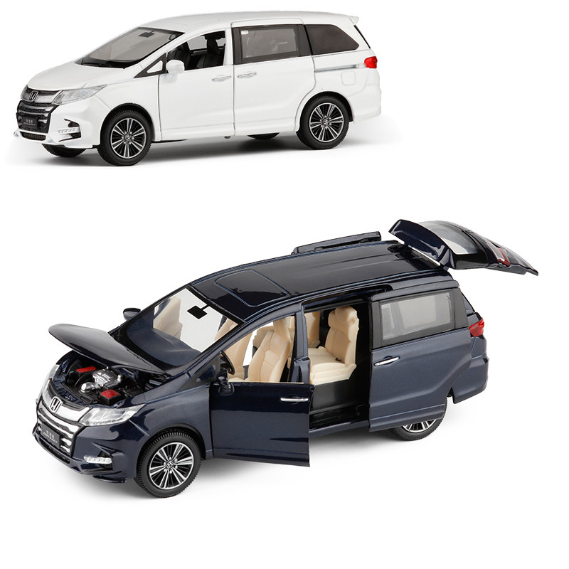 JK Model 1:32 Honda Odyssey Toyota Highlander 6 open door metal simulation car model toy