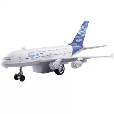 Caipo alloy aircraft A380 airliner Airbus large airliner sound and light return model Children's toy