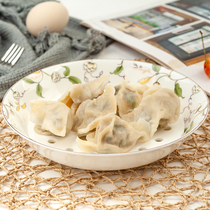 Tangshan bone china 8 inch dumpling plate drain double layer plate ceramic dumpling plate deep plate Plate Round Tray