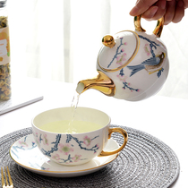 Household Tangshan bone china European teapot coffee cup pot one cup one pot mother pot single cup pot flower tea set
