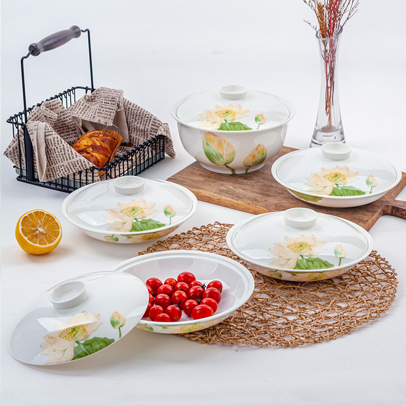 Tangshan Bone Porcelain 8 inch box with cover dish dish dish dish dish
