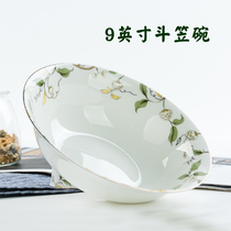 Tangshan Bone Porcelain Soup Bowl 9 Inch Chinese Soup Bowl Old Bowl Ceramics 9 Bucket Bowl Bowl Bowl Soup Bowl Sea Bowl