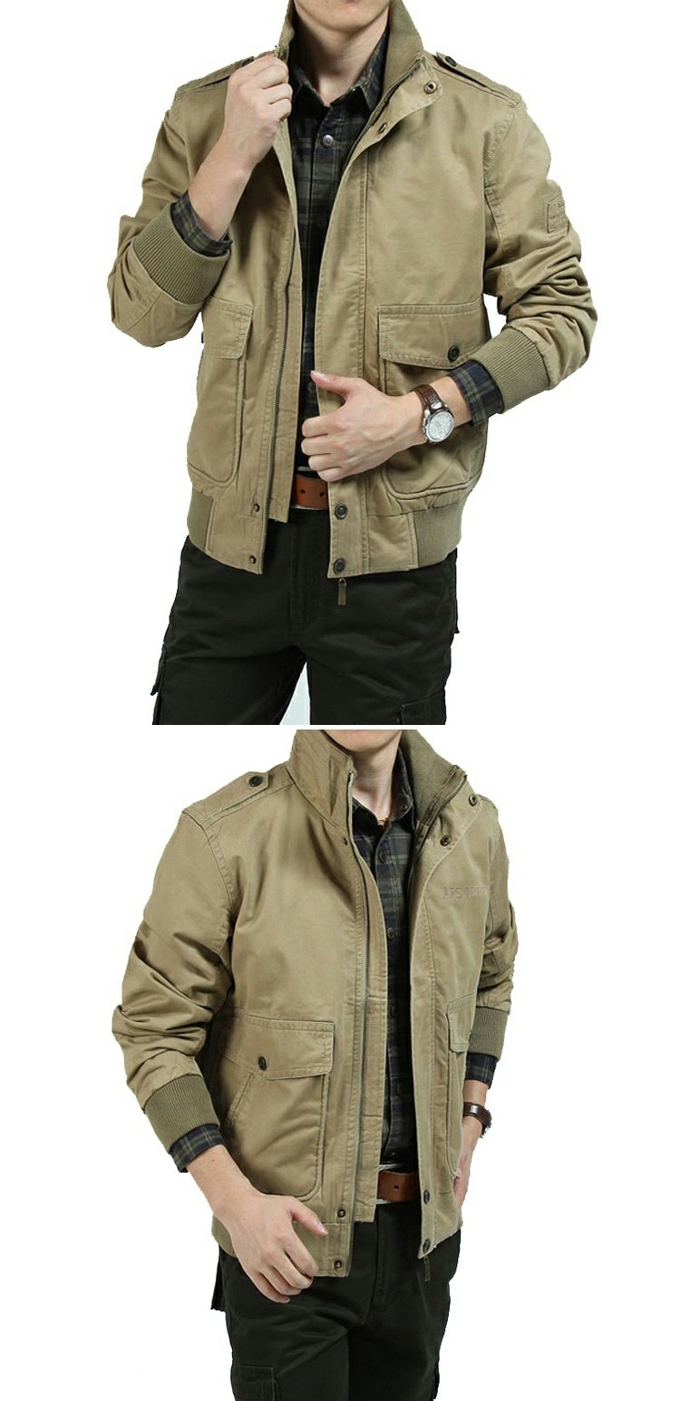 Áo khoác xe jeep nam mùa xuân và mùa thu áo khoác cotton cỡ lớn áo khoác blazer nam
