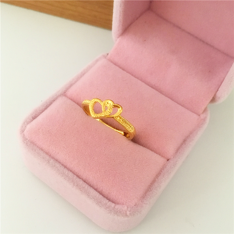Phiên bản tiếng Hàn mới của giả vàng Việt Nam vòng tay vàng nữ đồng mạ vàng giả vàng hình trái tim thời gian dài không phai tiền trang sức vòng phong thủy
