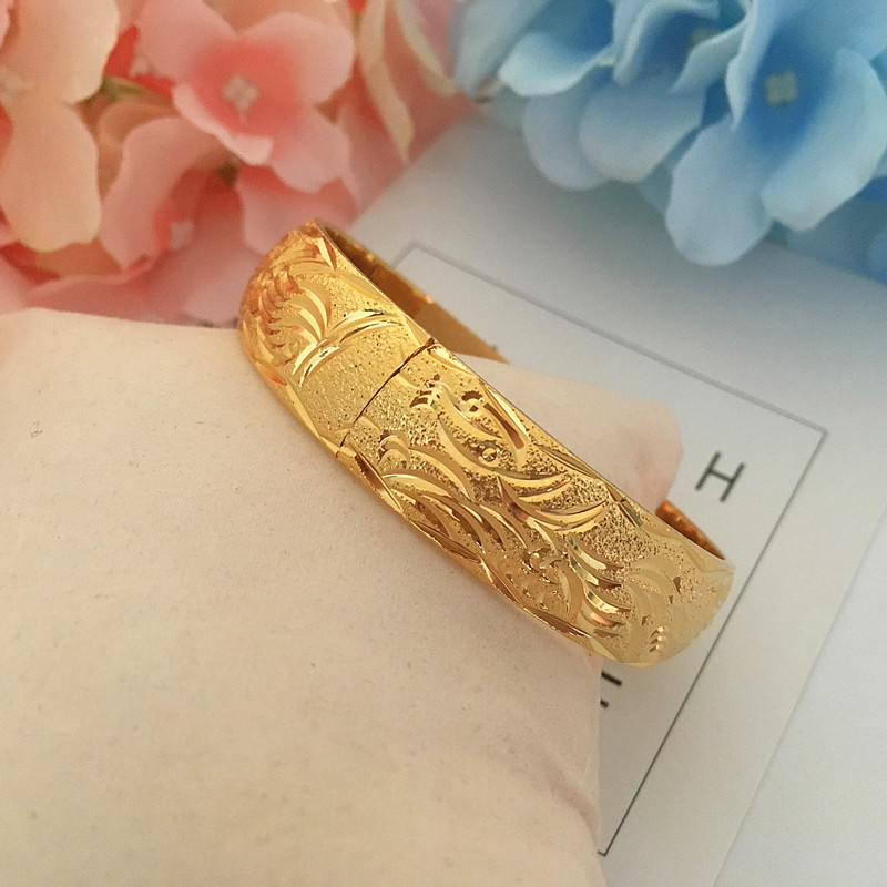 2017 mới cưới vòng tay rồng và phượng hoàng mạ vàng cát vàng vòng tay đám cưới rắn mô phỏng vòng tay trang sức cưới vòng tay đá phong thủy