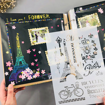 Hand copy newspaper template primary school student multi-function board newspaper tabloid newspaper hollow painting lace ruler artifact hand account tool material