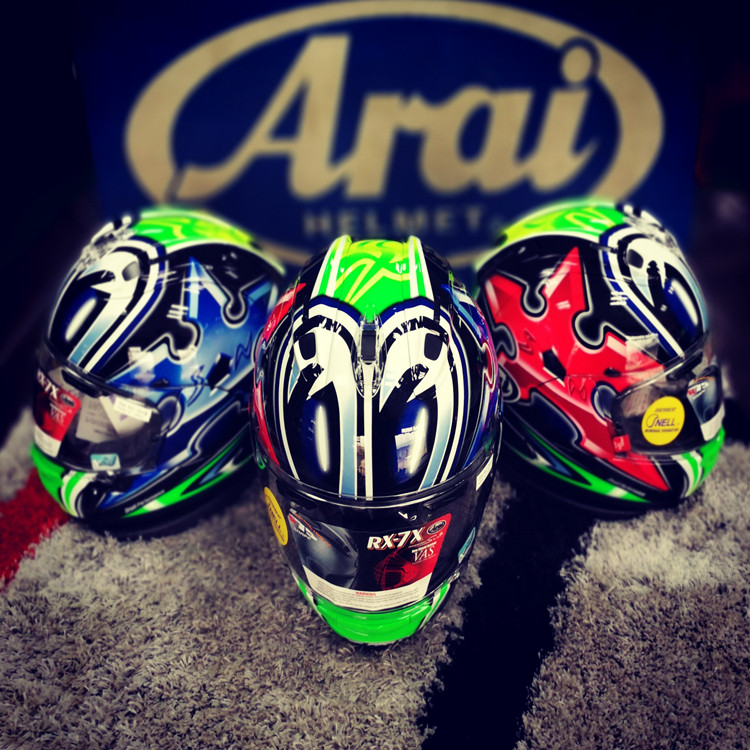 Arai Rx 7x Nakano 中野真矢十週年紀念版忍者鏢大眼機車安全帽