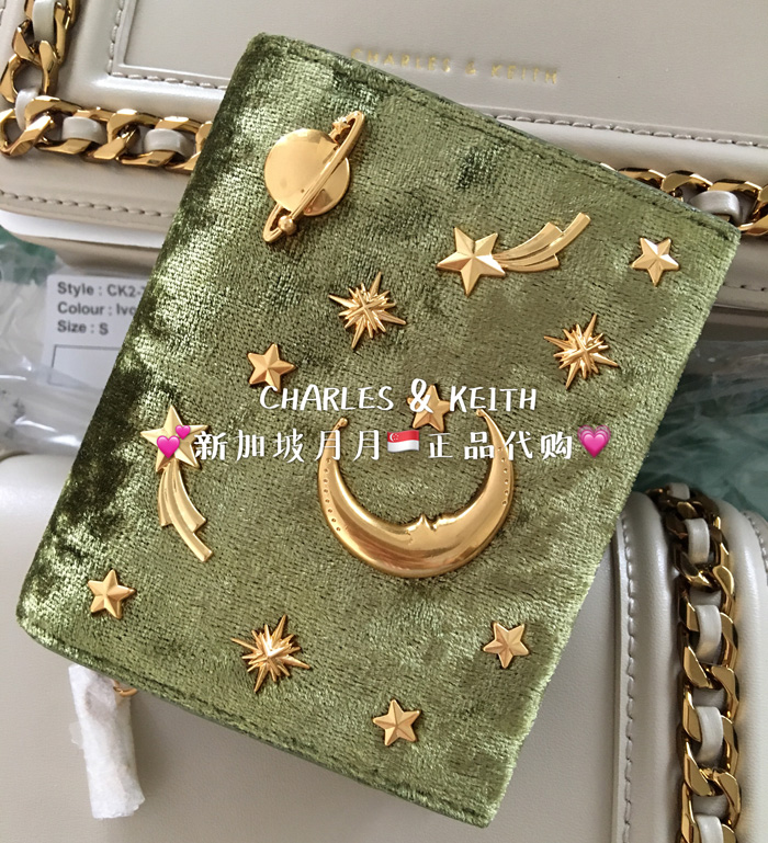 Nổ! Singapore chính hãng CHARLES & KEITH gói thẻ sao nhỏ ck ví ngắn CK6-50680649 ví nam cầm tay