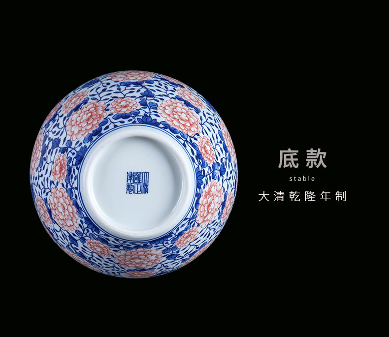 I and contracted blue and white porcelain of jingdezhen ceramics youligong home sitting room flower vase peony vase furnishing articles