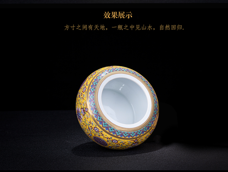 Jingdezhen porcelain enamel see colour of new Chinese style tea as cans accessories furnishing articles snacks sitting room tea table storage tank