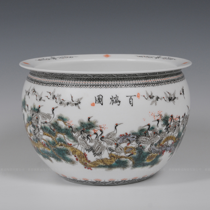 Jingdezhen ceramics hand - made enamel vase sitting room place, Zhang Bingxiang household act the role ofing is tasted writing brush washer from arts and crafts