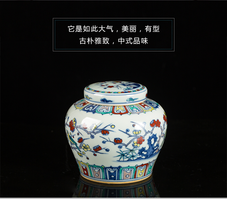 Jingdezhen ceramic checking maintain bucket color antique painting of flowers and tea pot decorative furnishing articles tea table POTS