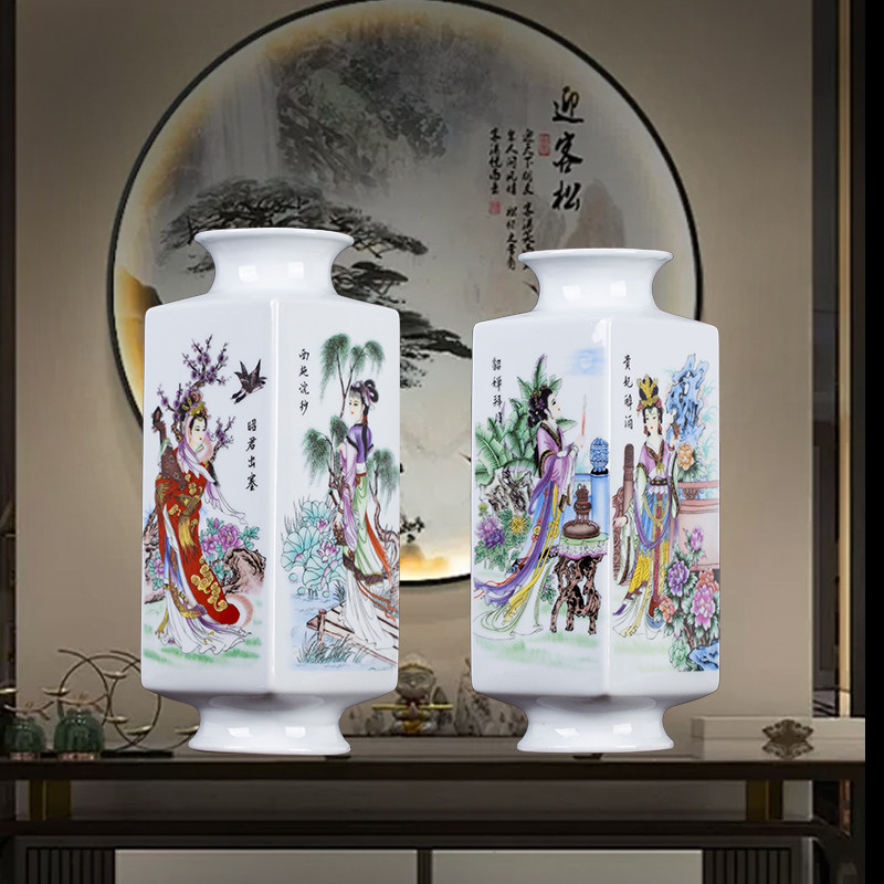 明清古典收藏古玩！景德镇四方四大美人瓶惊艳全网！手工铸瓷花瓶太绝了