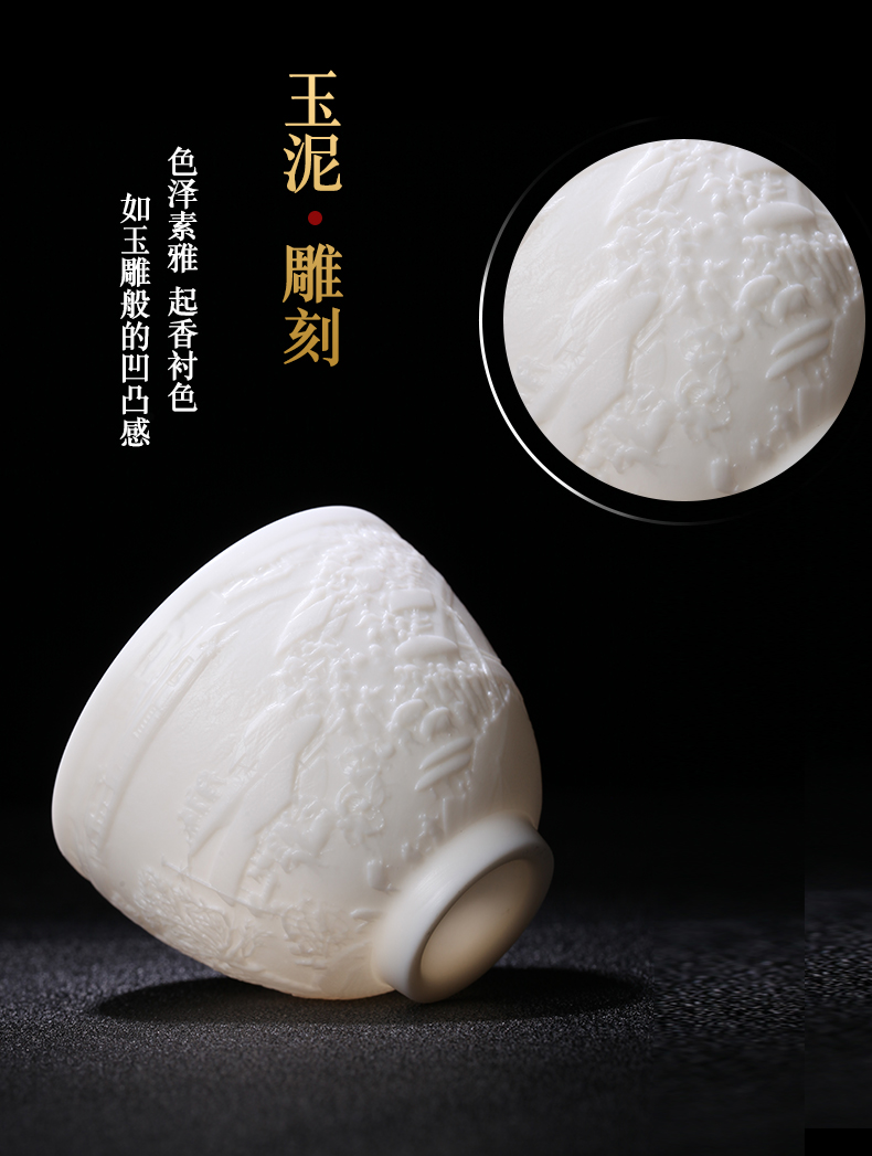 Jingdezhen ceramic manual its master kung fu tea cup single cup tea sample tea cup teahouse tea cup