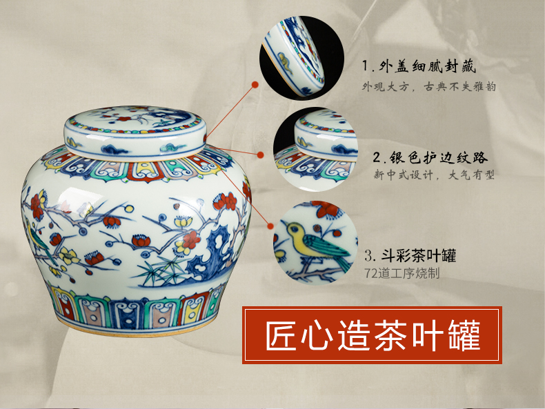 Jingdezhen ceramic checking maintain bucket color antique painting of flowers and tea pot decorative furnishing articles tea table POTS