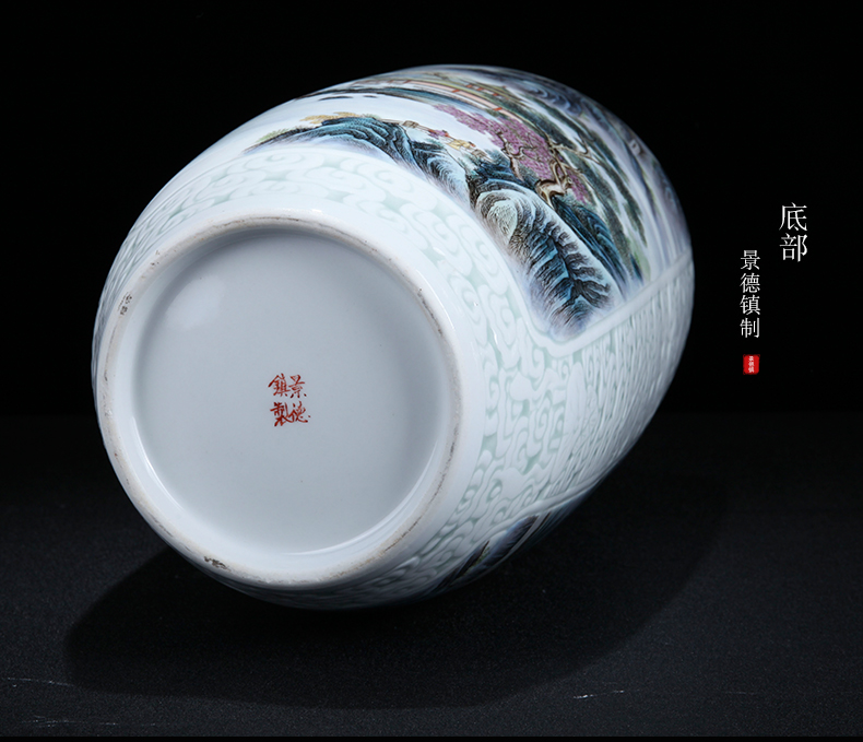 Jingdezhen porcelain has a long history in the Chinese hand - made vases, home sitting room rich ancient frame porcelain handicraft furnishing articles