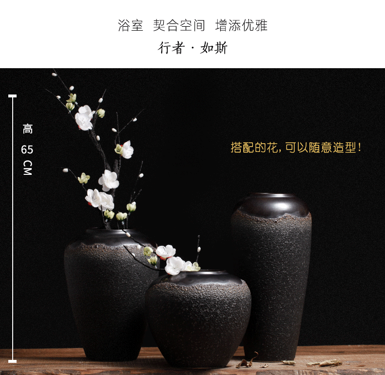 Jingdezhen ceramic furnishing articles of new Chinese style living room porcelain vase hydroponic furnishing articles decorative vase vase planting restoring ancient ways