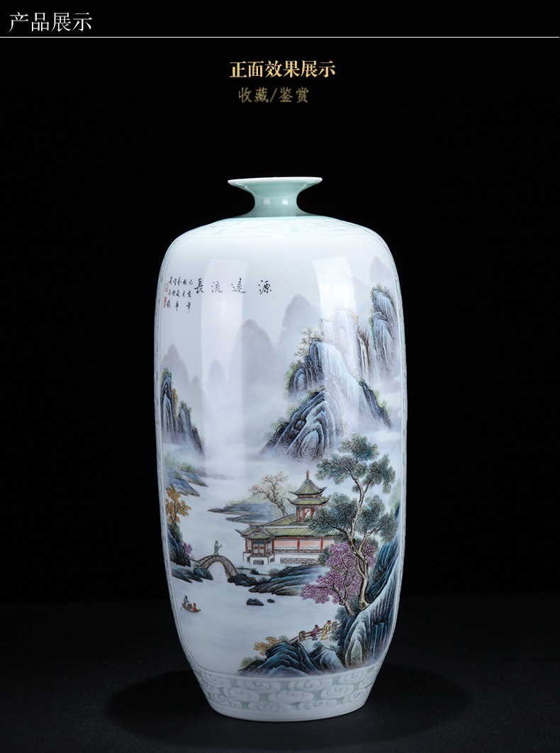 Jingdezhen porcelain has a long history in the Chinese hand - made vases, home sitting room rich ancient frame porcelain handicraft furnishing articles