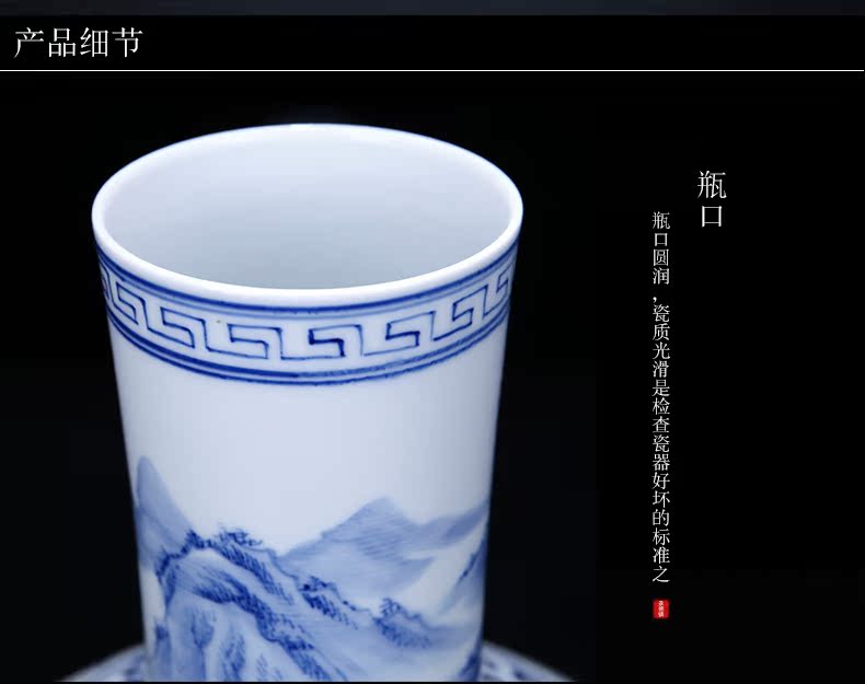 The blue and white porcelain of jingdezhen ceramics hand - made songjiang nostalgia tree home sitting room porch decoration furnishing articles