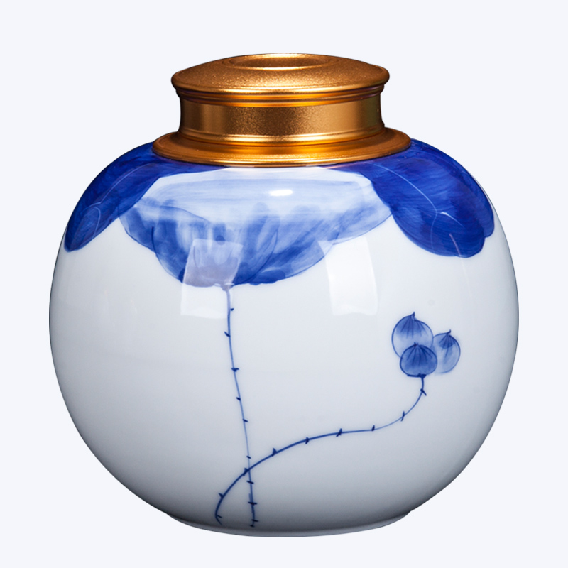 Jingdezhen ceramic save new Chinese blue and white porcelain tea tea caddy fixings home sitting room snacks general storage tank