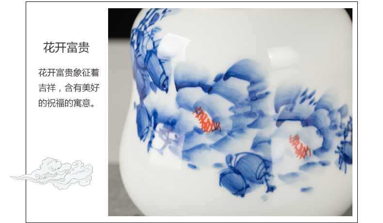 Jingdezhen ceramic tea storage POTS decoration furnishing articles home tea POTS sealed as cans POTS medium