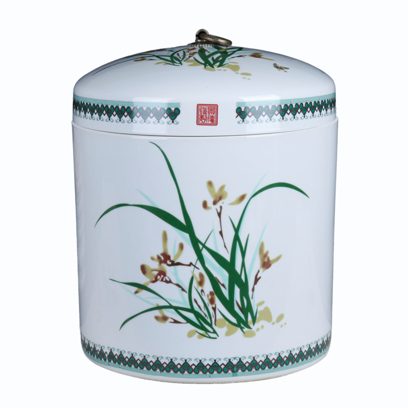 Jingdezhen ceramic cake tea cake, the seventh, peulthai the large tea caddy fixings household box seal pot