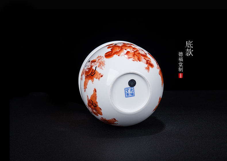 Jingdezhen ceramic new Chinese style baby play figure lotus seed cylinder decorative furnishing articles sitting room porch rich ancient frame porcelain decoration