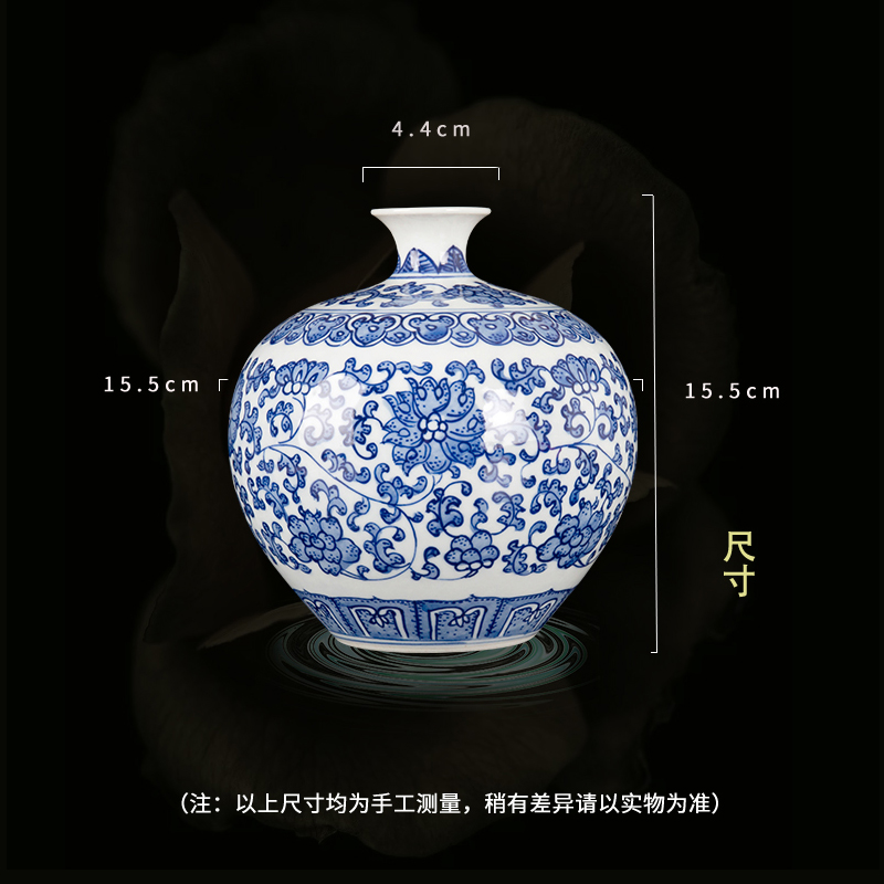 Jingdezhen ceramic Chinese style furnishing articles furnishing articles home sitting room is blue and white porcelain vase decorations arts and crafts porcelain