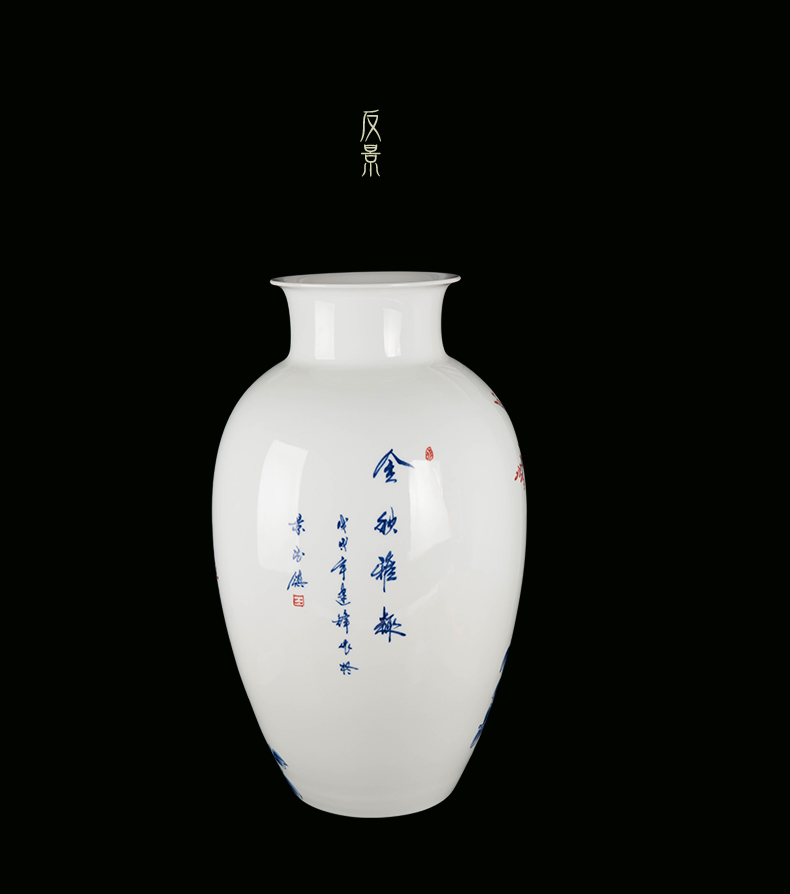 Jingdezhen ceramic hand - made vases of new Chinese style household decorative furnishing articles sitting room porch crafts porcelain decoration