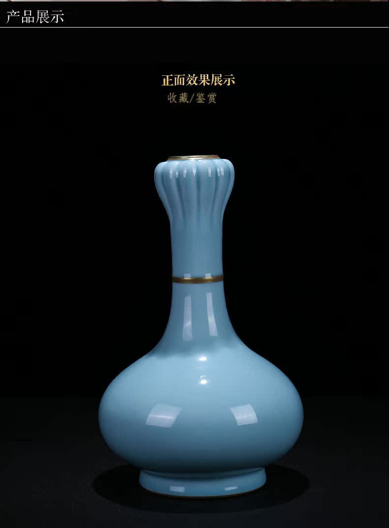 Jingdezhen ceramic creative I and contracted bottle vase garlic furnishing articles sitting room adornment household flower arrangement