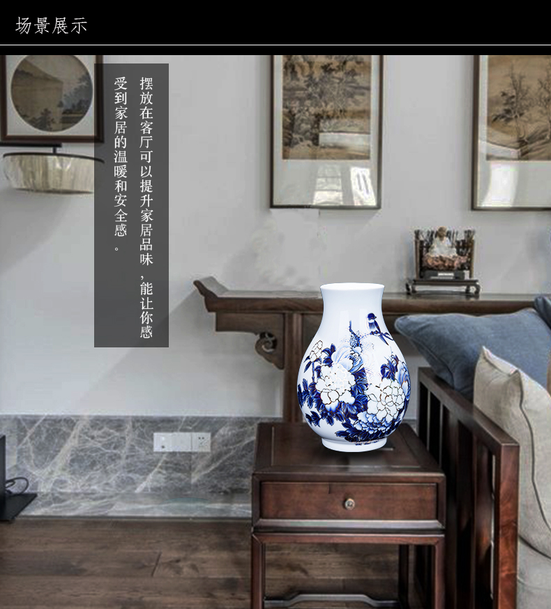 Jingdezhen ceramic I and contracted place to live in the sitting room porch light knife clay vase porcelain decoration