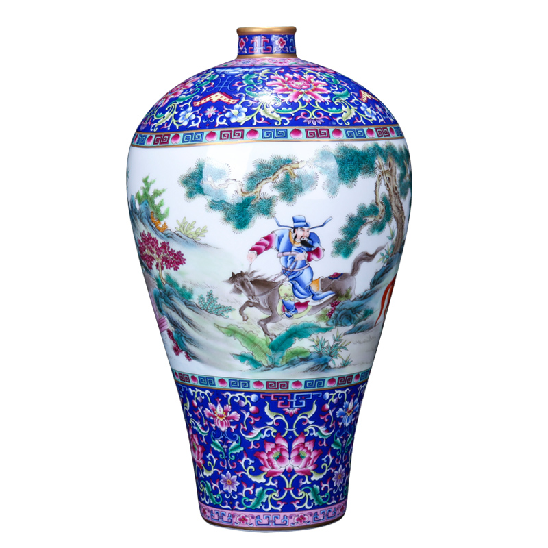 Under the Chinese jingdezhen ceramics see colour enamel Xiao Heyue after han xin vase home sitting room adornment is placed