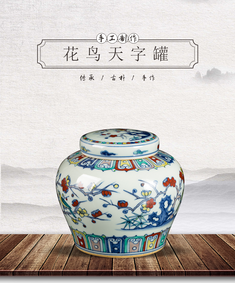 Jingdezhen ceramic checking maintain bucket color antique painting of flowers and tea pot decorative furnishing articles tea table POTS