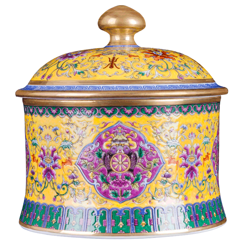 Jingdezhen ceramic cake tea to wake, the seventh, peulthai the POTS of household deposit tea POTS porcelain jar storage place