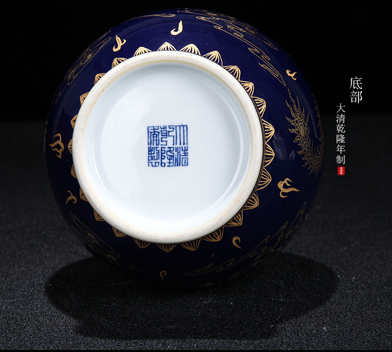 Jingdezhen ceramic vases, new Chinese style paint phoenix double like home rich ancient frame sitting room adornment is placed