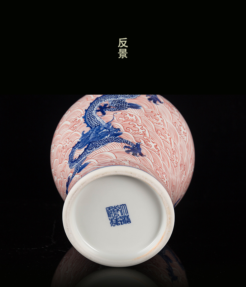 Jingdezhen porcelain GuLongWen general blue as cans accessories desktop furnishing articles household porcelain arts and crafts