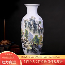 Jingdezhen ceramic vase Indoor decoration Living room decoration Neoclassical retro hydroponic rich bamboo flower arrangement bottle