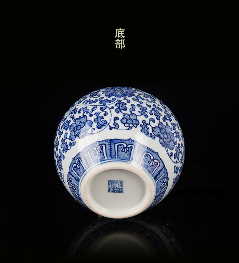 Jingdezhen ceramic Chinese style furnishing articles furnishing articles home sitting room is blue and white porcelain vase decorations arts and crafts porcelain