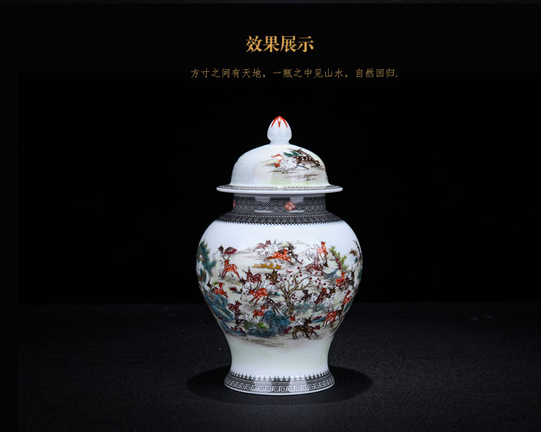 Jingdezhen ceramic new Chinese style best deer statute of general canned act the role ofing is tasted furnishing articles home sitting room porch porcelain decoration