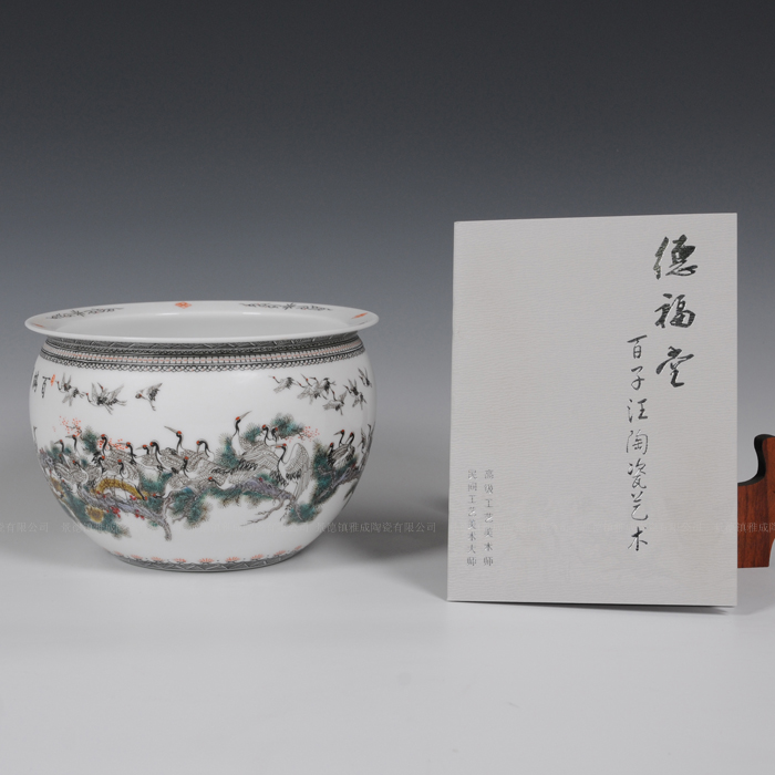 Jingdezhen ceramics hand - made enamel vase sitting room place, Zhang Bingxiang household act the role ofing is tasted writing brush washer from arts and crafts