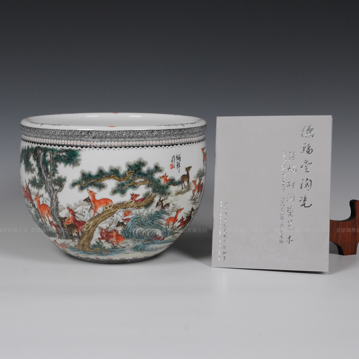 Jingdezhen ceramics hand - made pastel lohan cylinder home furnishing articles furnishing articles household act the role ofing is tasted creative living room