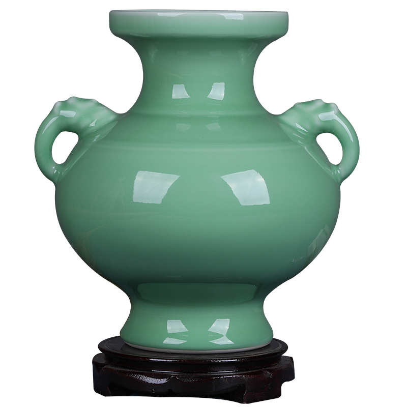 Jingdezhen ceramic elephant vases, flower arranging new classical Chinese style restoring ancient ways furnishing articles hydroponic crafts vase in the living room