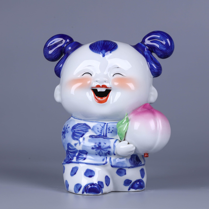 Jingdezhen ceramic new Chinese style household wine accessories furnishing articles sitting room porch creative arts and crafts porcelain