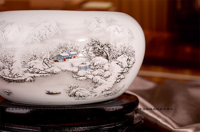 I and contracted household act the role of jingdezhen ceramics study writing brush washer from snow porcelain vase creative gift furnishing articles