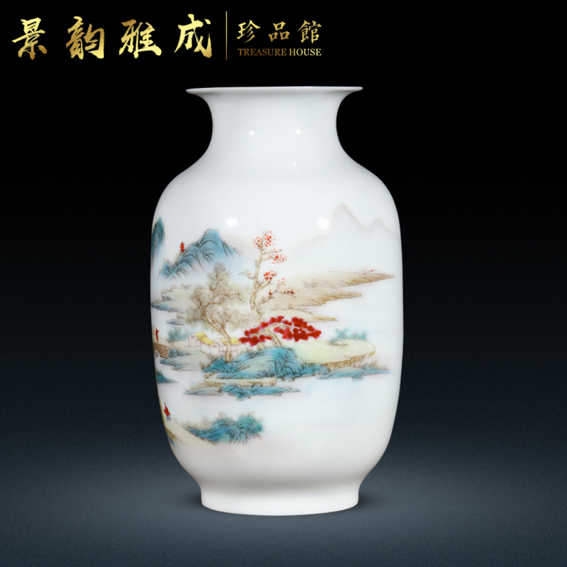 Jingdezhen ceramic new Chinese style flower arrangement craft porcelain vase place to live in the living room table decoration ceramic bottle