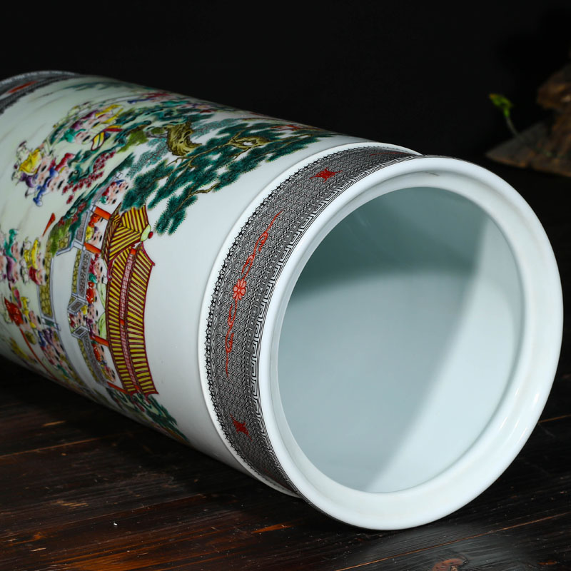 Jingdezhen ceramics master hand brush pot furnishing articles household act the role ofing is tasted creative desk of Chinese style arts and crafts