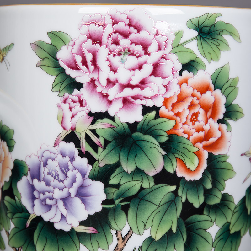 Jingdezhen ceramic furnishing articles household act the role ofing is tasted sealed tank storage jar of new Chinese style household storage tanks porcelain jar
