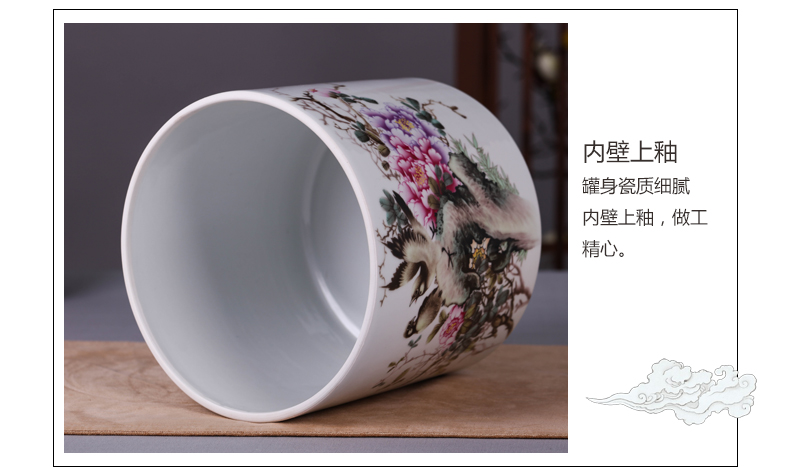 Jingdezhen ceramic blooming flowers storage tank is a large sitting room general storage POTS decorative porcelain furnishing articles