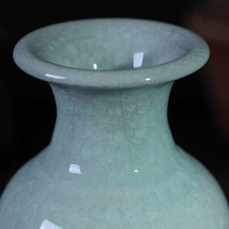 Jingdezhen ceramic vases, small and pure and fresh decoration lucky bamboo vases, flower arranging furnishing articles I and contracted sitting room living room
